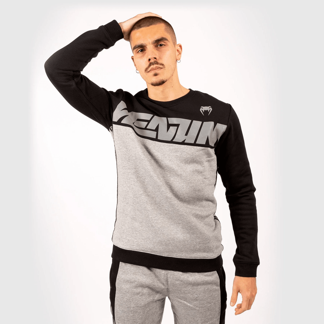 Venum Connect Crewneck Sweatshirt - Black/Dark heather Grey