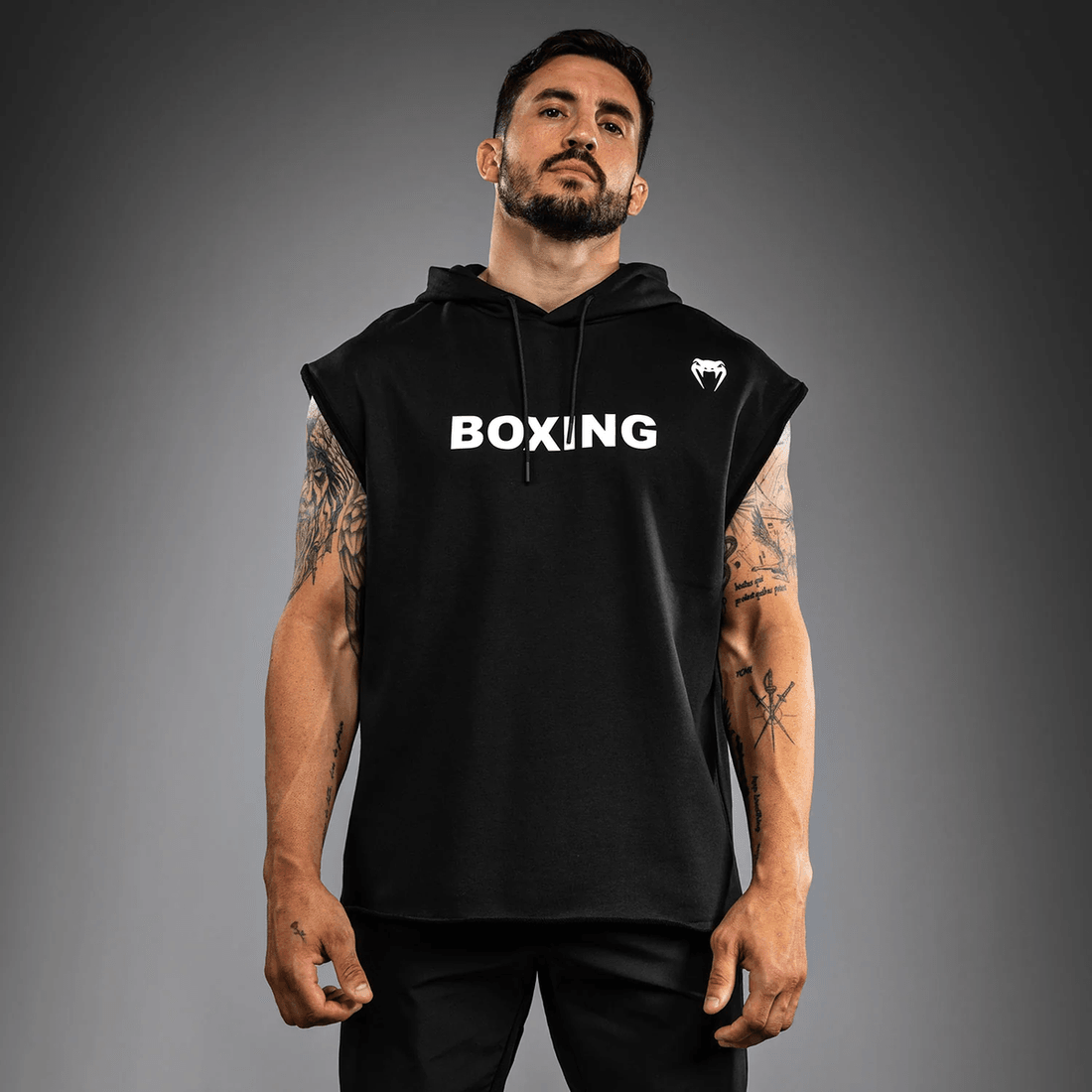 Venum Boxing VT Sleeveless Hoodie - Black/White