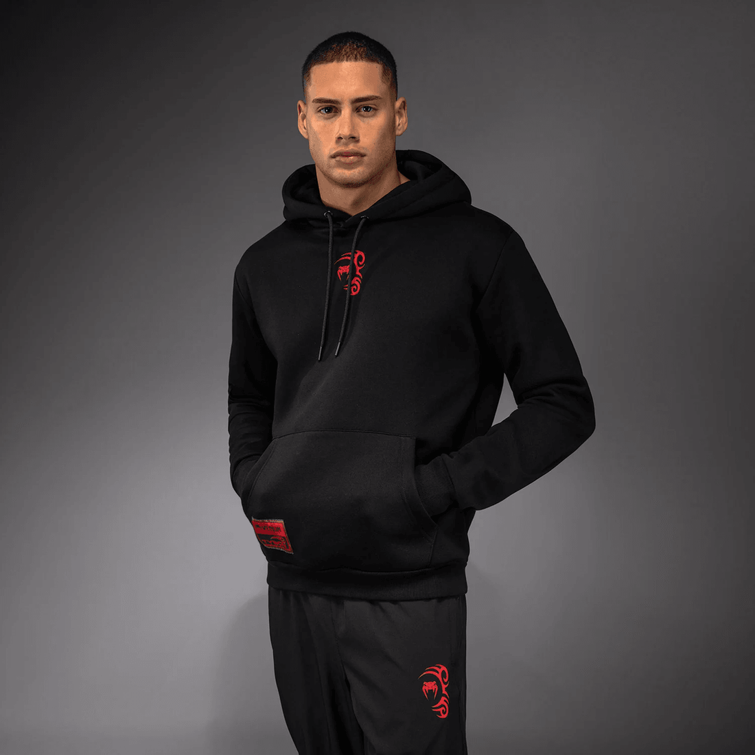 Venum x Mike Tyson Tiger Hoodie - Deep Black/Intense Red