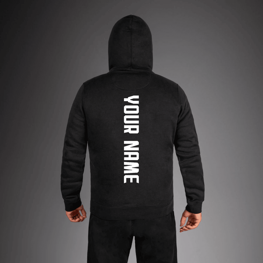 Men’s UFC Zenith by Venum Replica Black Zip Hoodie Personalized