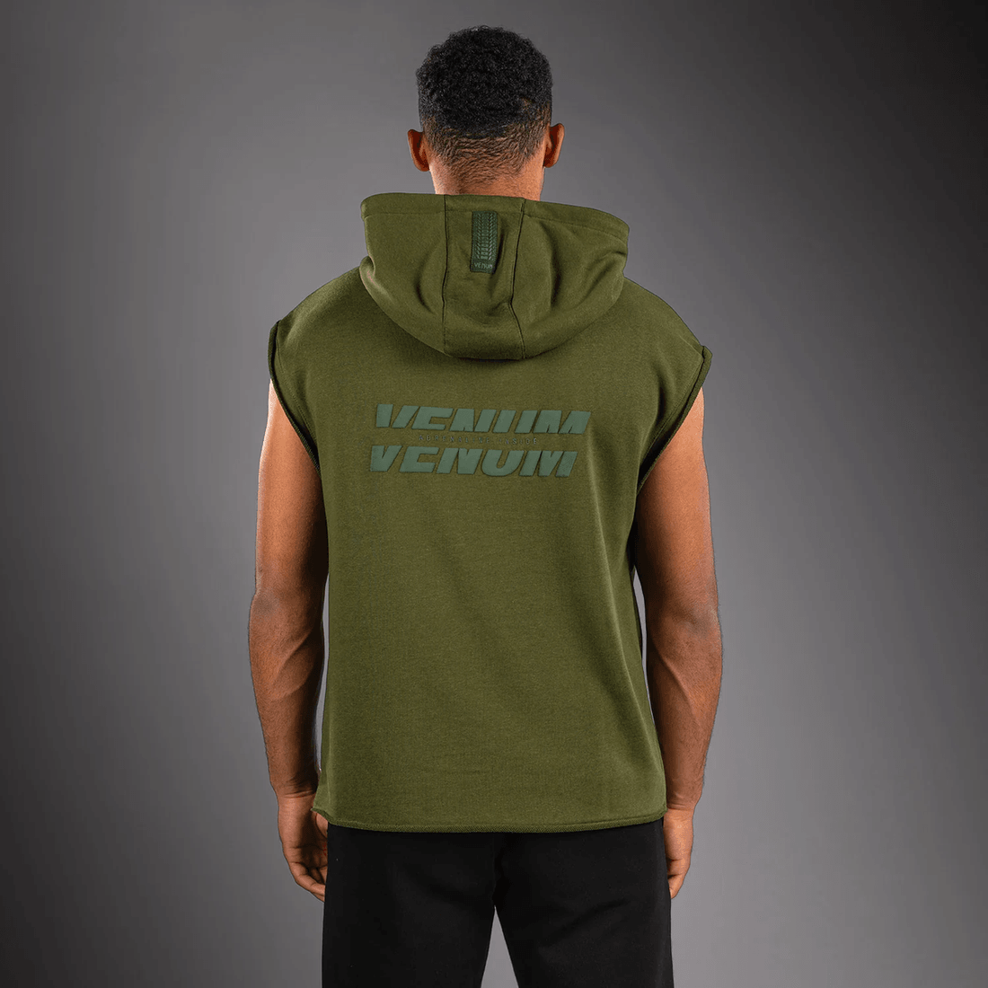 Venum Divide Sleeveless Hoodie - Military Green