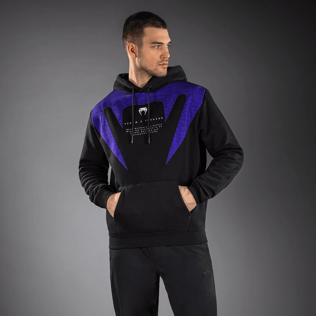 Venum x TEKKEN 8 Pullover Hoodie - Kazuya - Black/Purple