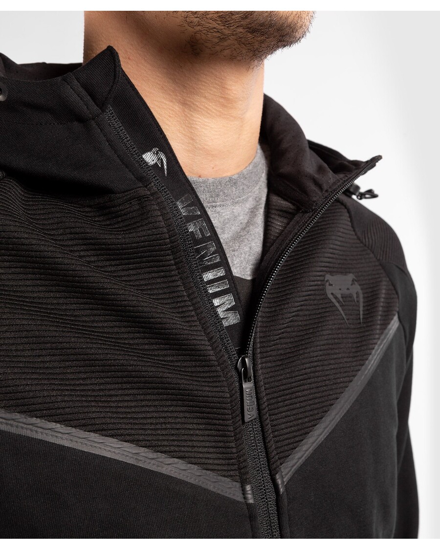 Felpa Con Cappuccio Venum Laser Evo 2.0 - Nera/nera