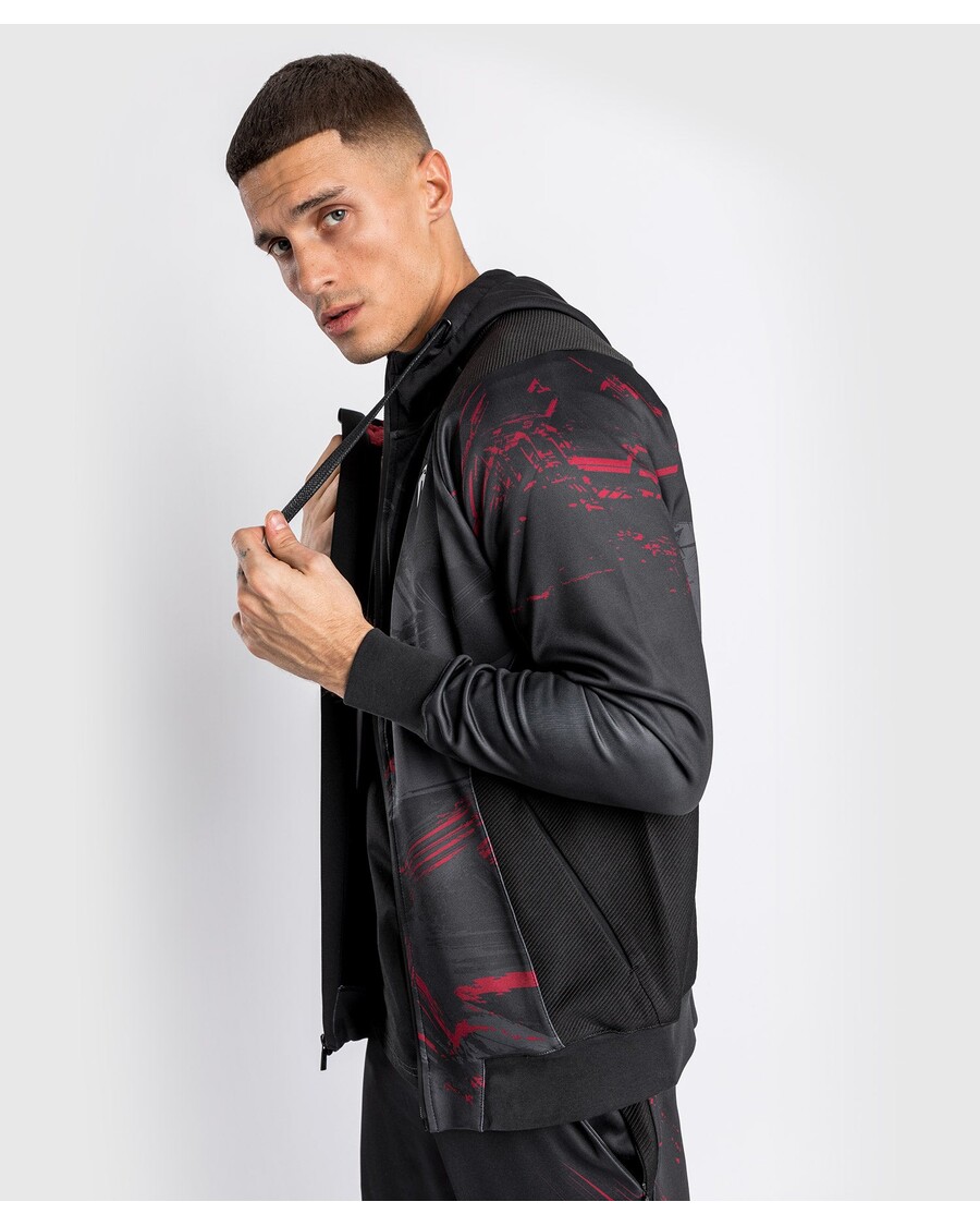 Ufc Venum Authentic Fight Week 2.0 Hættetrøje Med Lynlås Til Mænd - Sort/rød