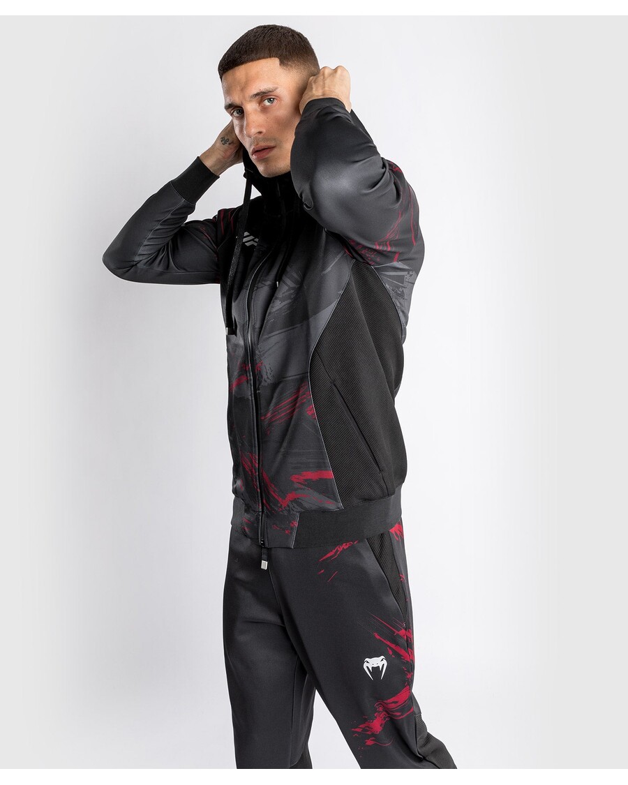 Ufc Venum Authentic Fight Week 2.0 Hættetrøje Med Lynlås Til Mænd - Sort/rød