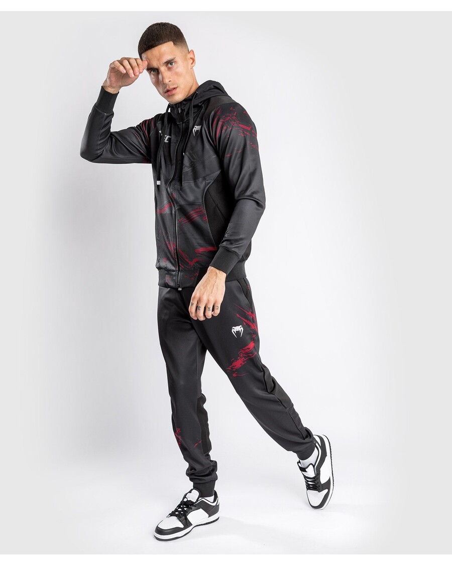 Ufc Venum Authentic Fight Week 2.0 Hættetrøje Med Lynlås Til Mænd - Sort/rød