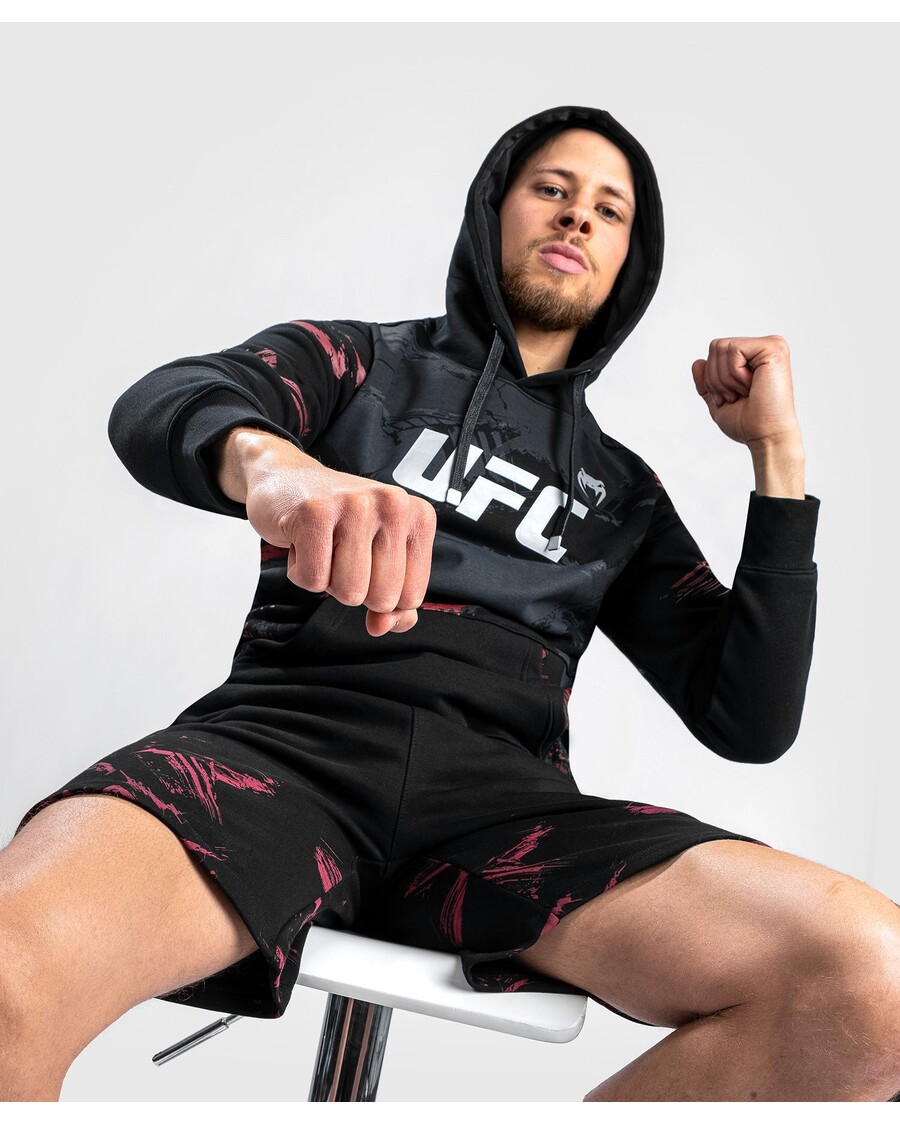 Ufc Venum Authentic Fight Week 2.0 Moletom Com Capuz Masculino - Preto/vermelho