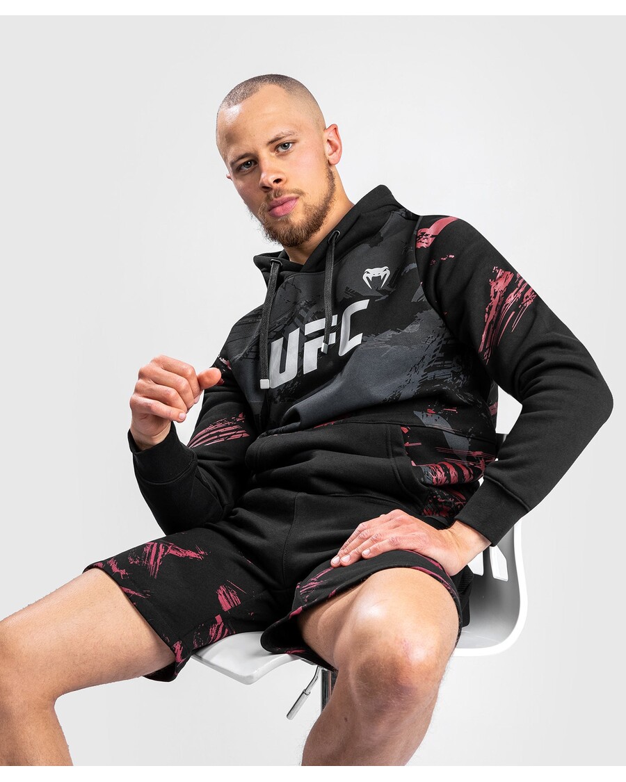 Ufc Venum Authentic Fight Week 2.0 Moletom Com Capuz Masculino - Preto/vermelho