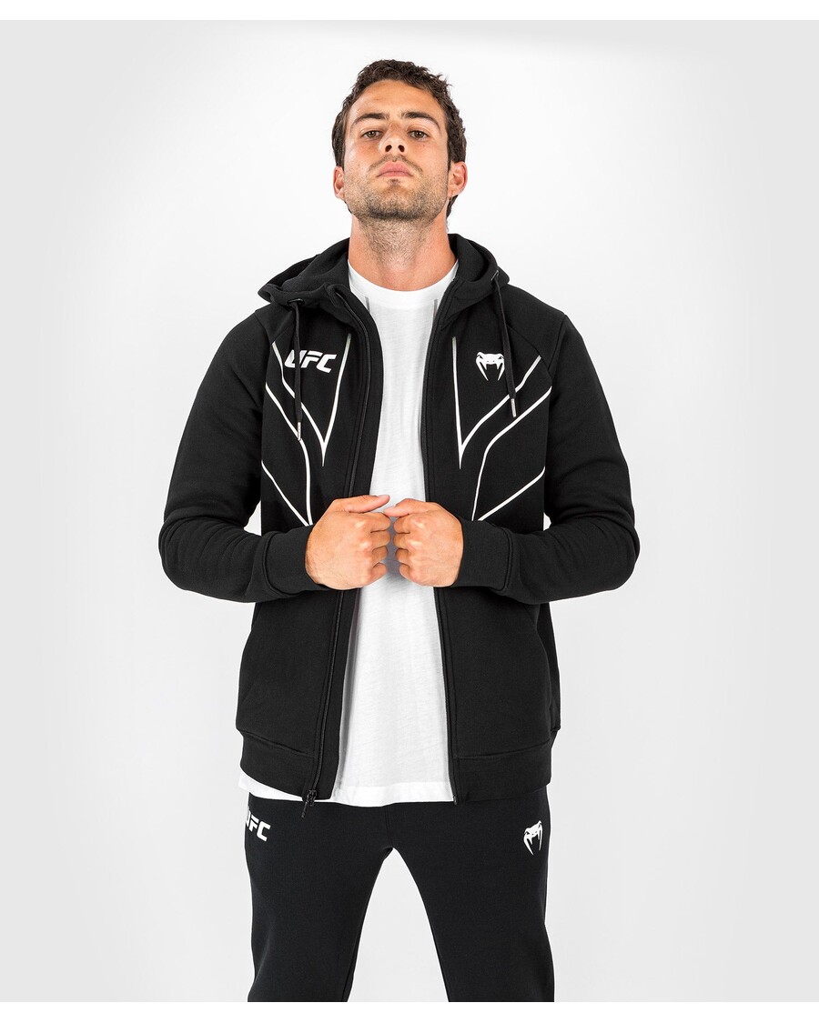 Felpa Con Cappuccio E Zip Intera Ufc Venum Fight Night 2.0 Replica Da Uomo - Nera
