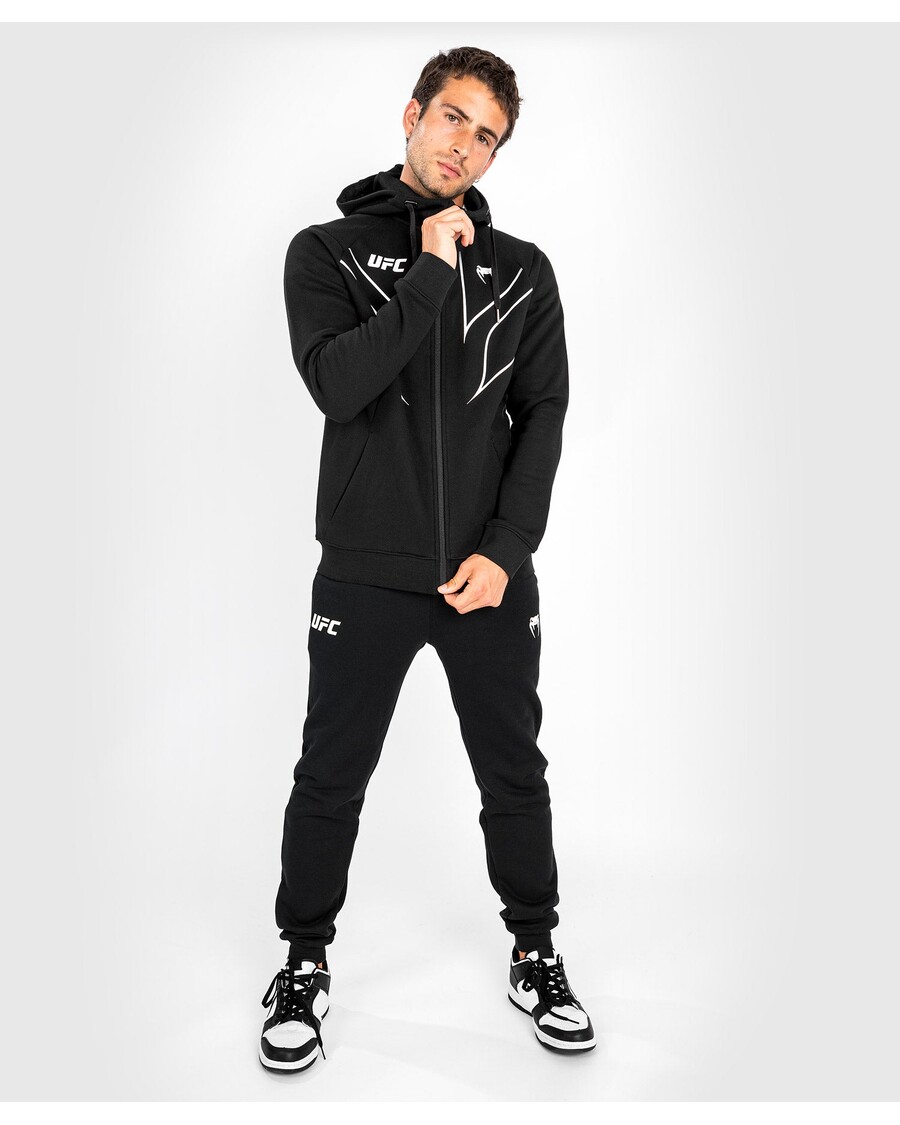 Felpa Con Cappuccio E Zip Intera Ufc Venum Fight Night 2.0 Replica Da Uomo - Nera