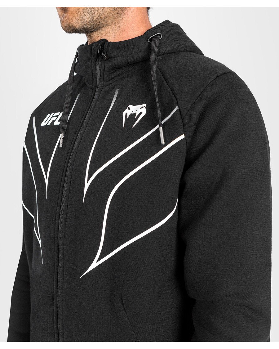 Felpa Con Cappuccio E Zip Intera Ufc Venum Fight Night 2.0 Replica Da Uomo - Nera
