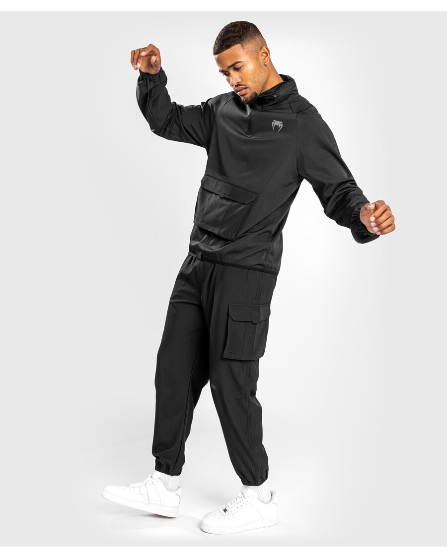 ژاکت نیمه زیپ سبک ونوم کارگو - مشکی