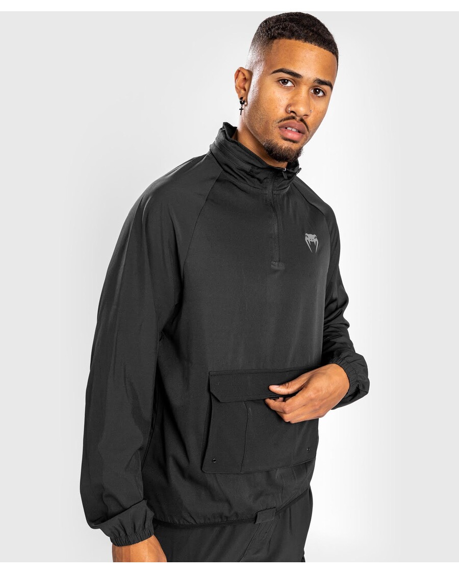 ژاکت نیمه زیپ سبک ونوم کارگو - مشکی