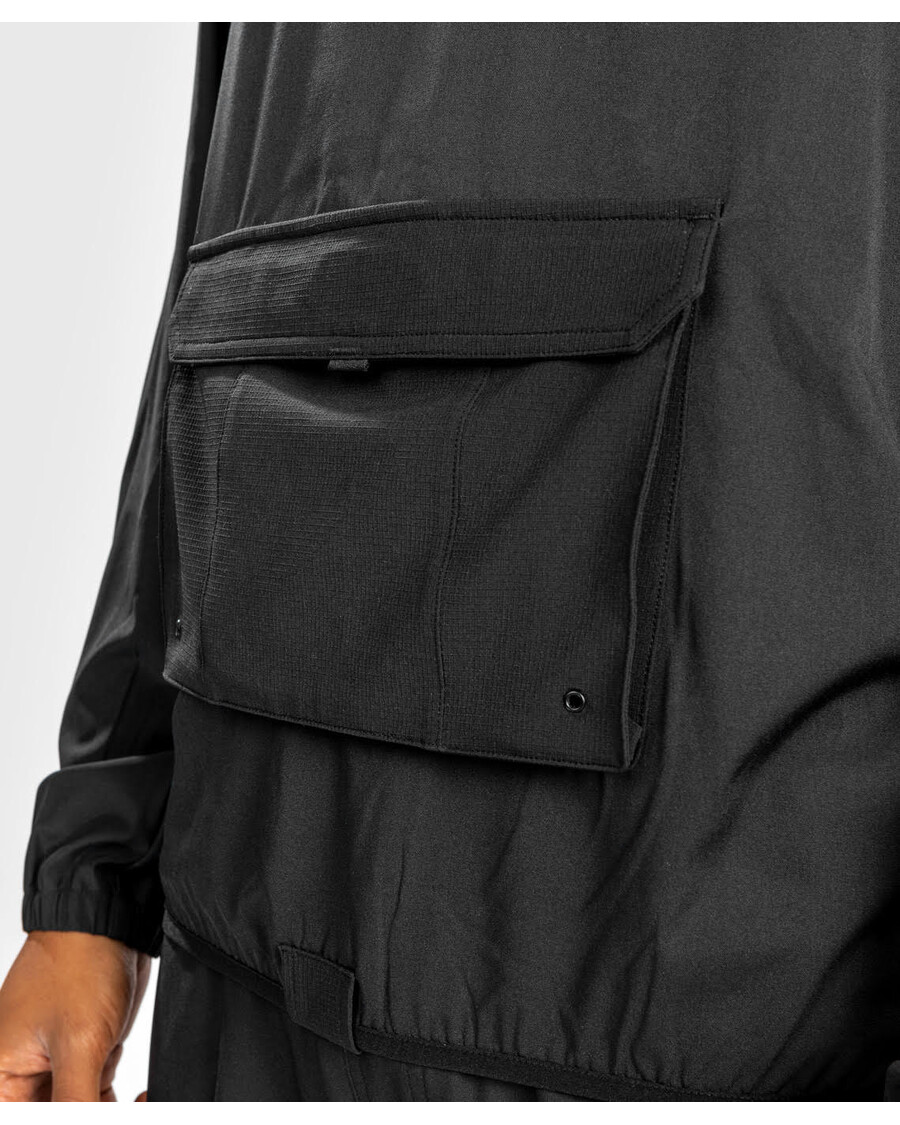 ژاکت نیمه زیپ سبک ونوم کارگو - مشکی