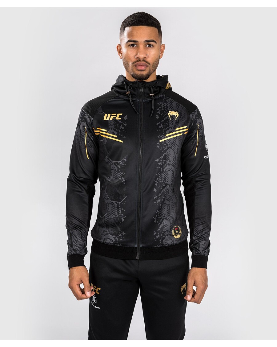 Персонализированная аутентичная мужская толстовка с капюшоном UFC «Адреналин» от Venum Fight Night — Чемпион