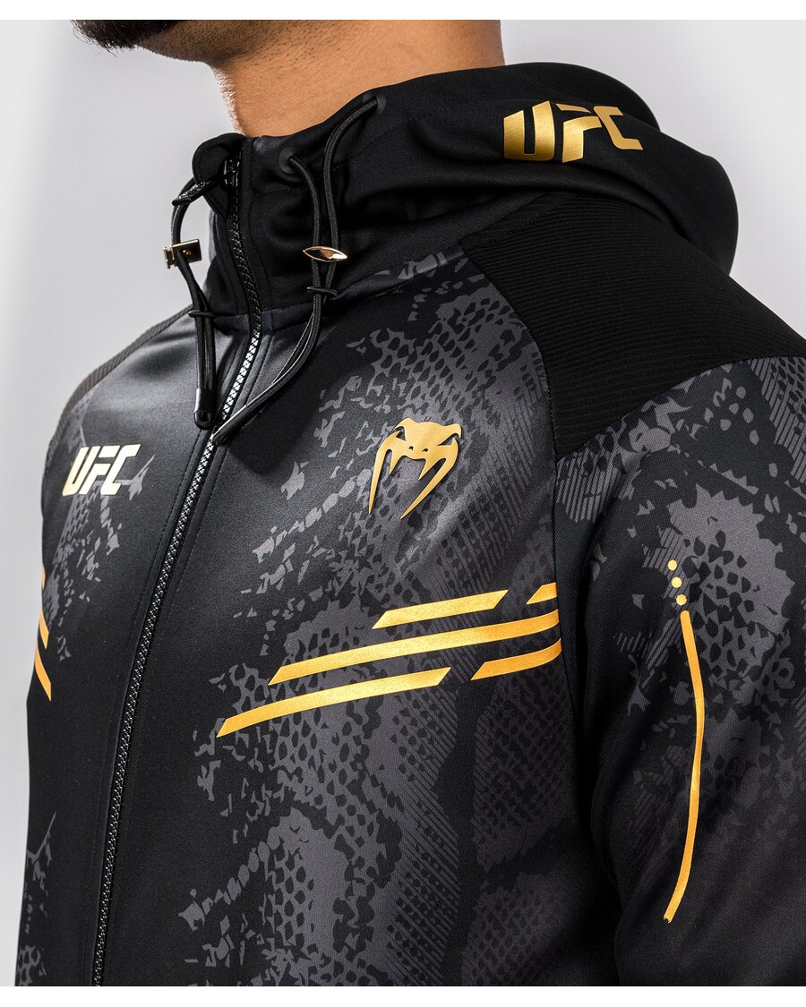 Персонализированная аутентичная мужская толстовка с капюшоном UFC «Адреналин» от Venum Fight Night — Чемпион