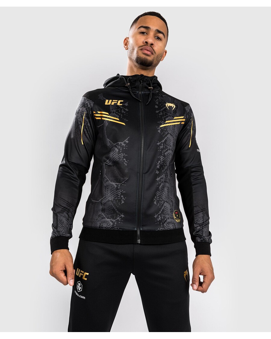 Персонализированная аутентичная мужская толстовка с капюшоном UFC «Адреналин» от Venum Fight Night — Чемпион