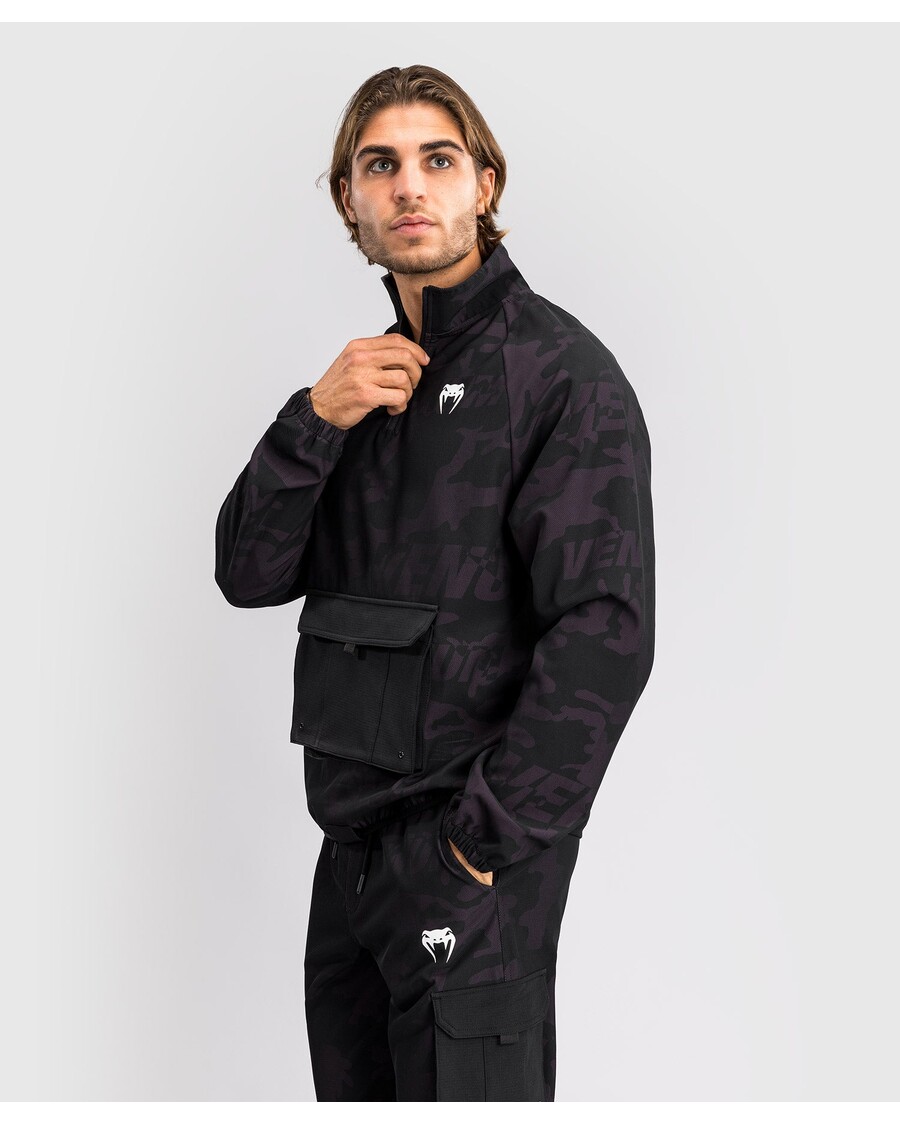 Мужская куртка на полумолнии Venum Trooper - черный/фиолетовый