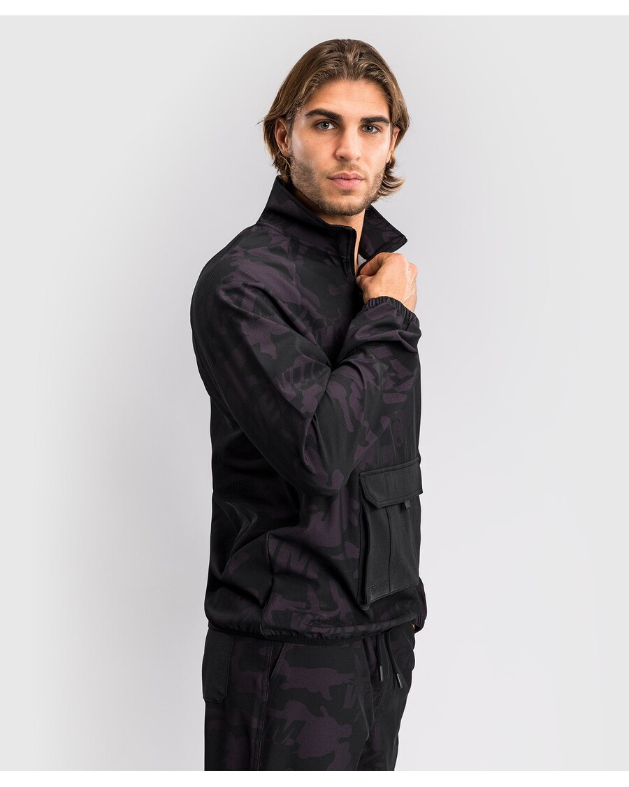 Мужская куртка на полумолнии Venum Trooper - черный/фиолетовый