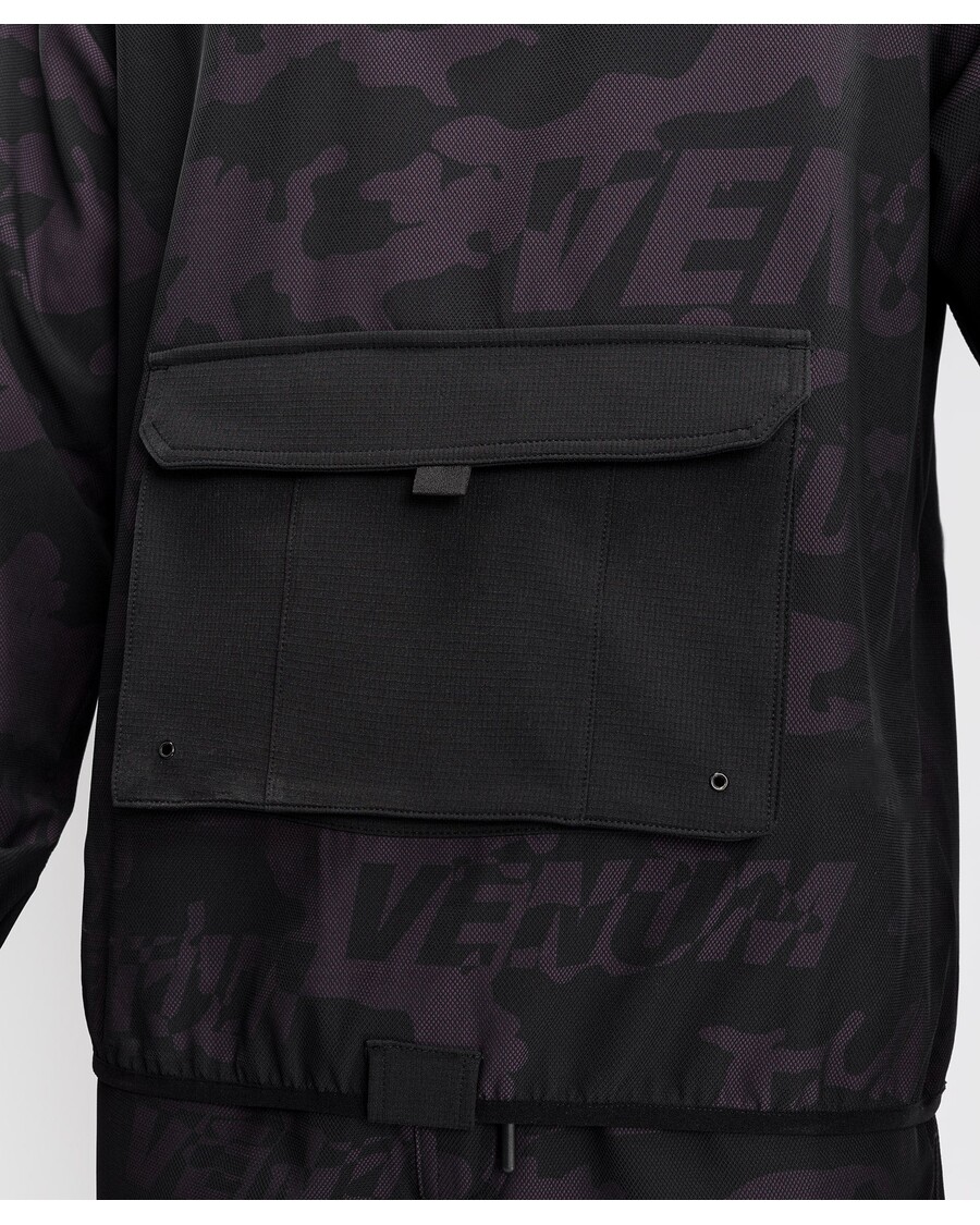 Мужская куртка на полумолнии Venum Trooper - черный/фиолетовый