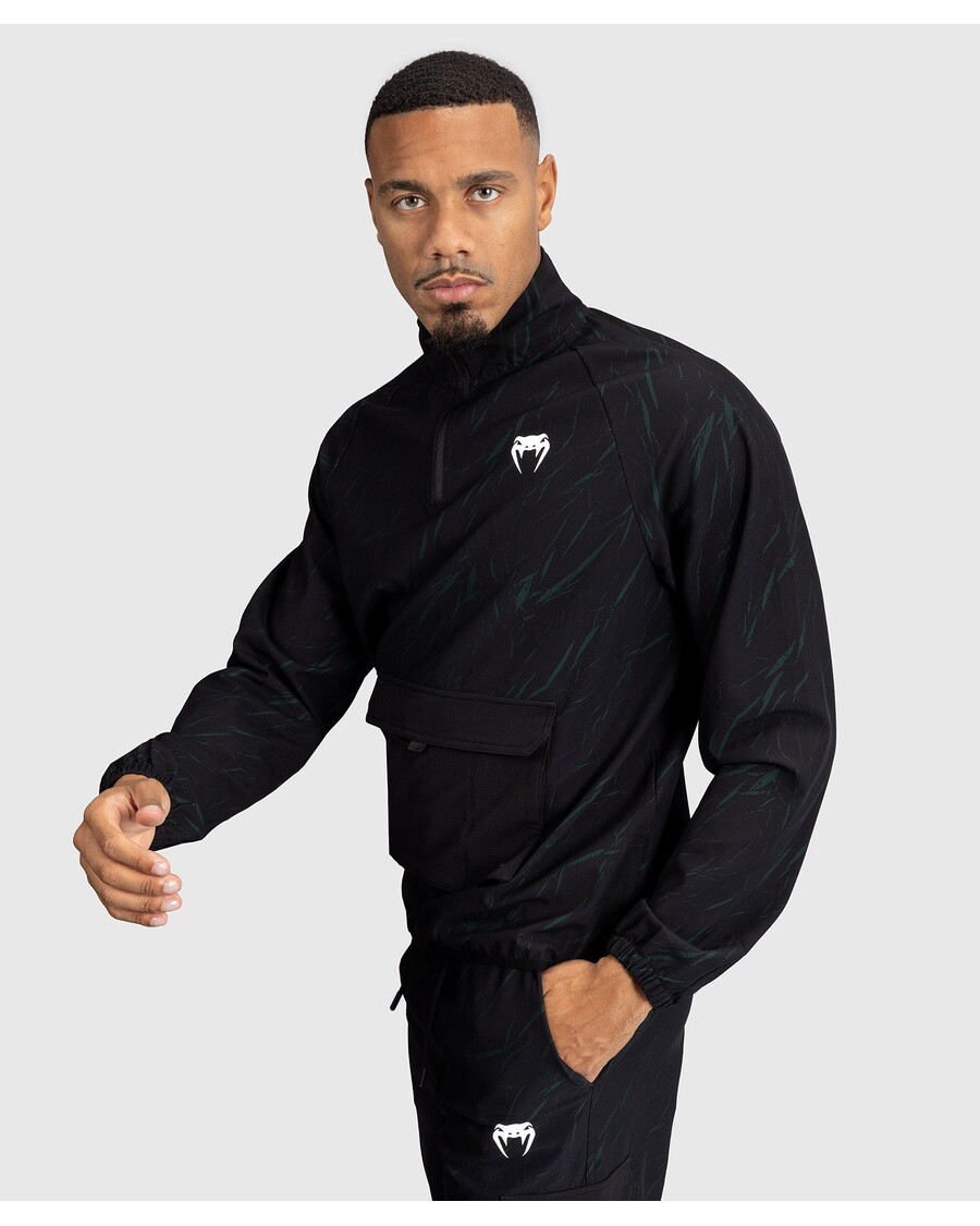 Pánská Bunda Na Zip Venum Trooper - černá/lesní Zelená