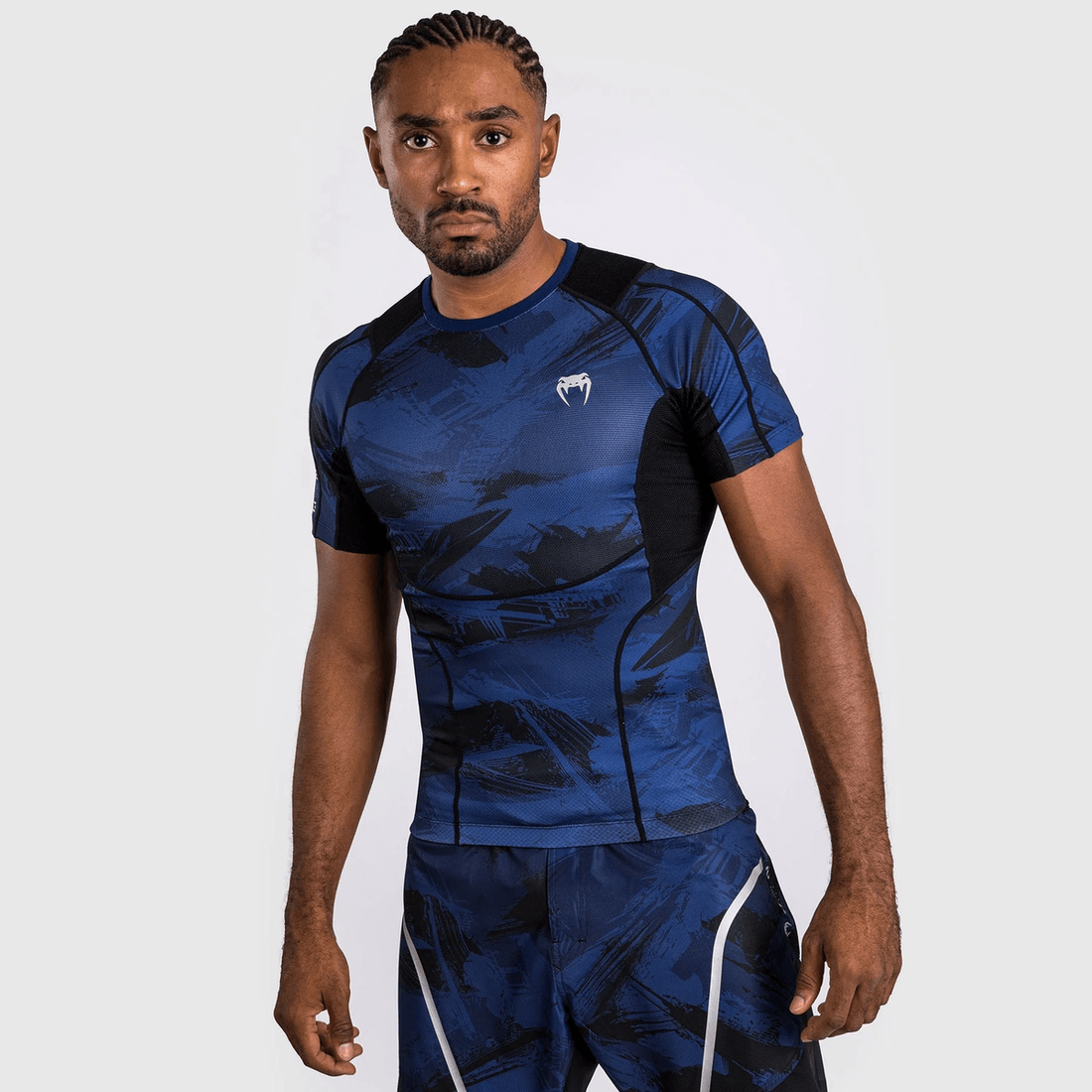 Venum Electron 3.0  Short Sleeve Rashguard - Navy