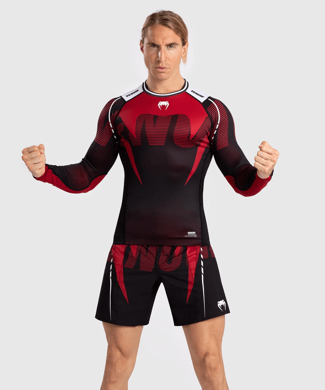 Venum Adrenaline Men's Long Sleeve Rashguard - Red