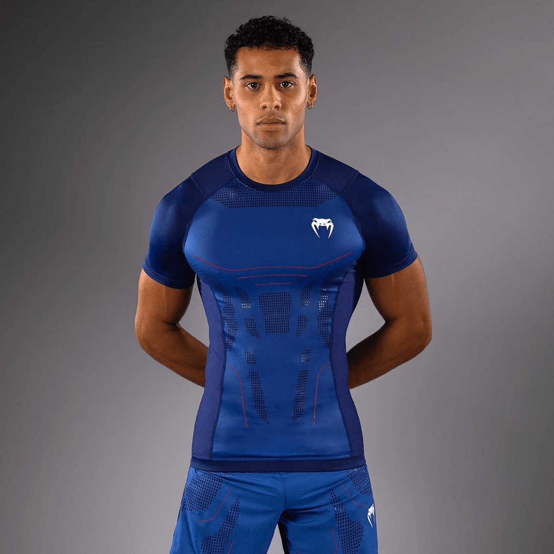 Venum Technical 3.0 Short Sleeve Rashguard - Night Blue