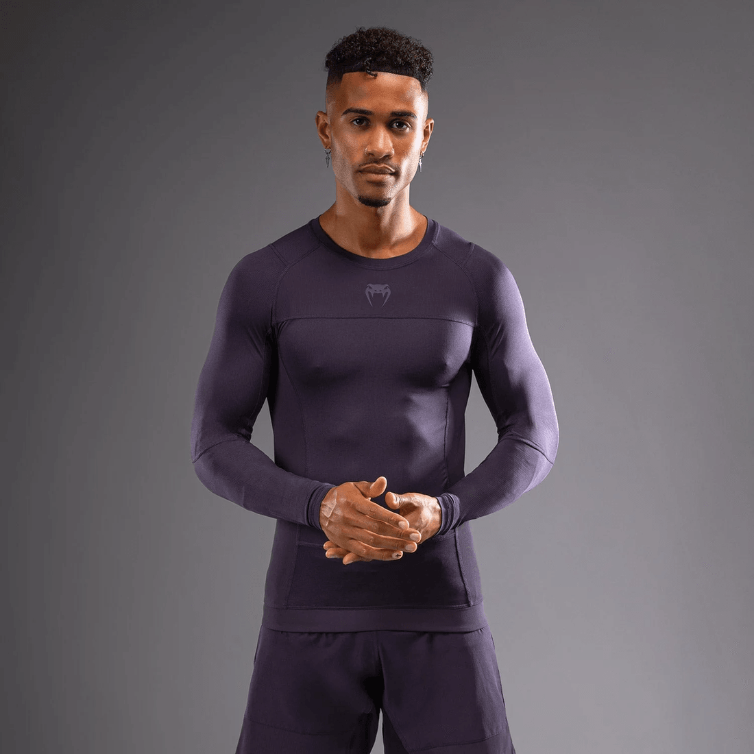 Venum G-Fit Air Men's Long Sleeve Rashguard - Deep Purple