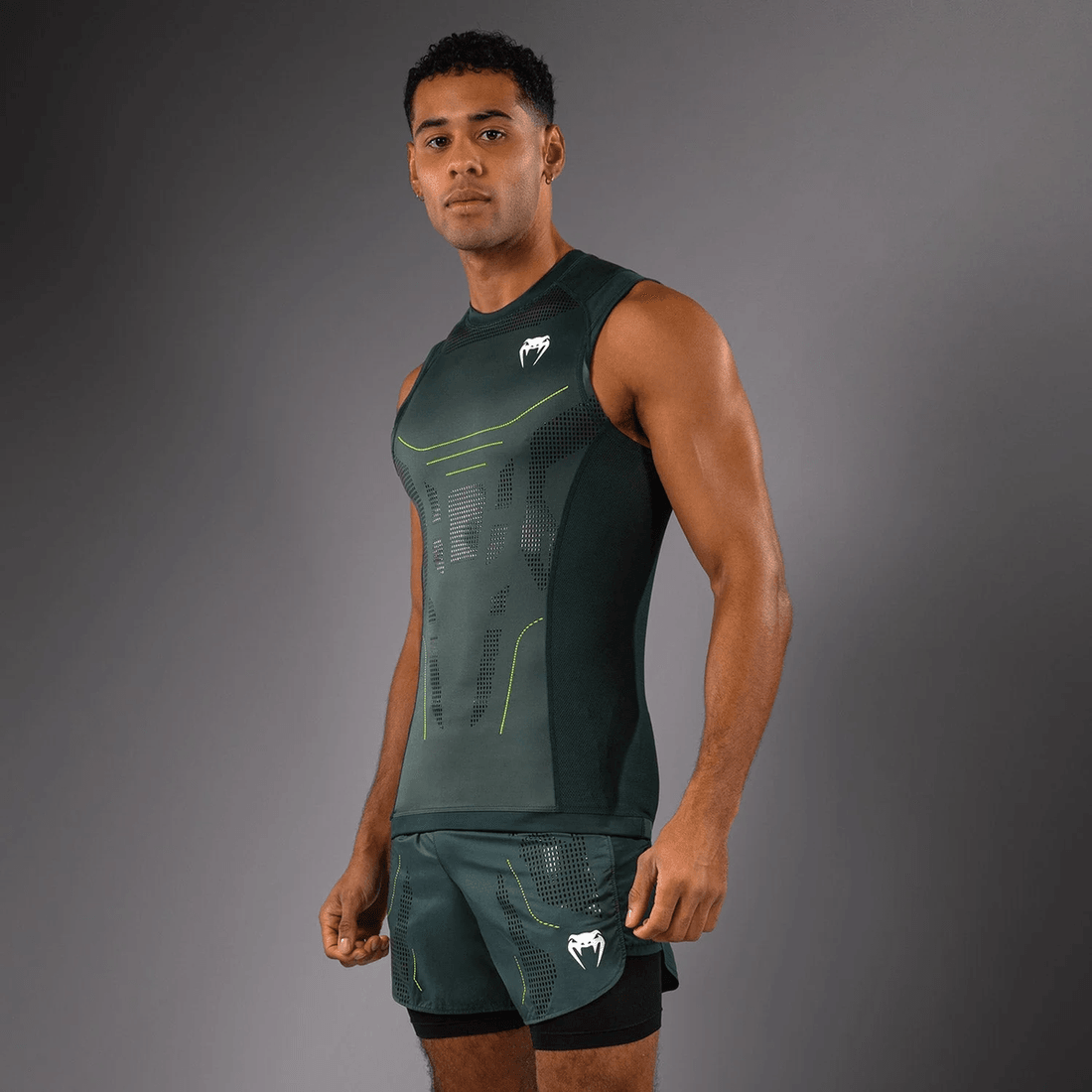 Venum Technical 3.0 Sleeveless Rashguard - Forest Green