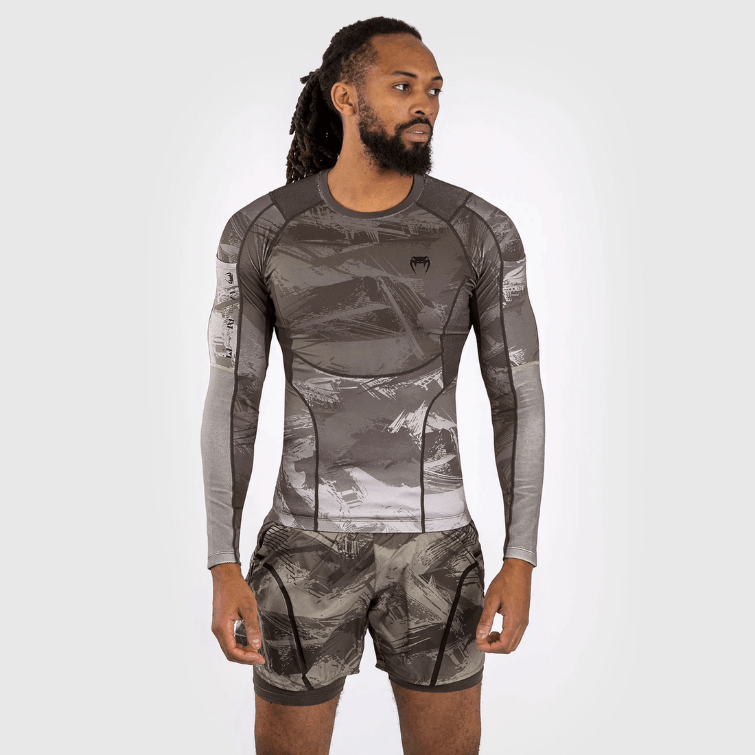 Venum Electron 3.0 Long Sleeve Rashguard - Sand
