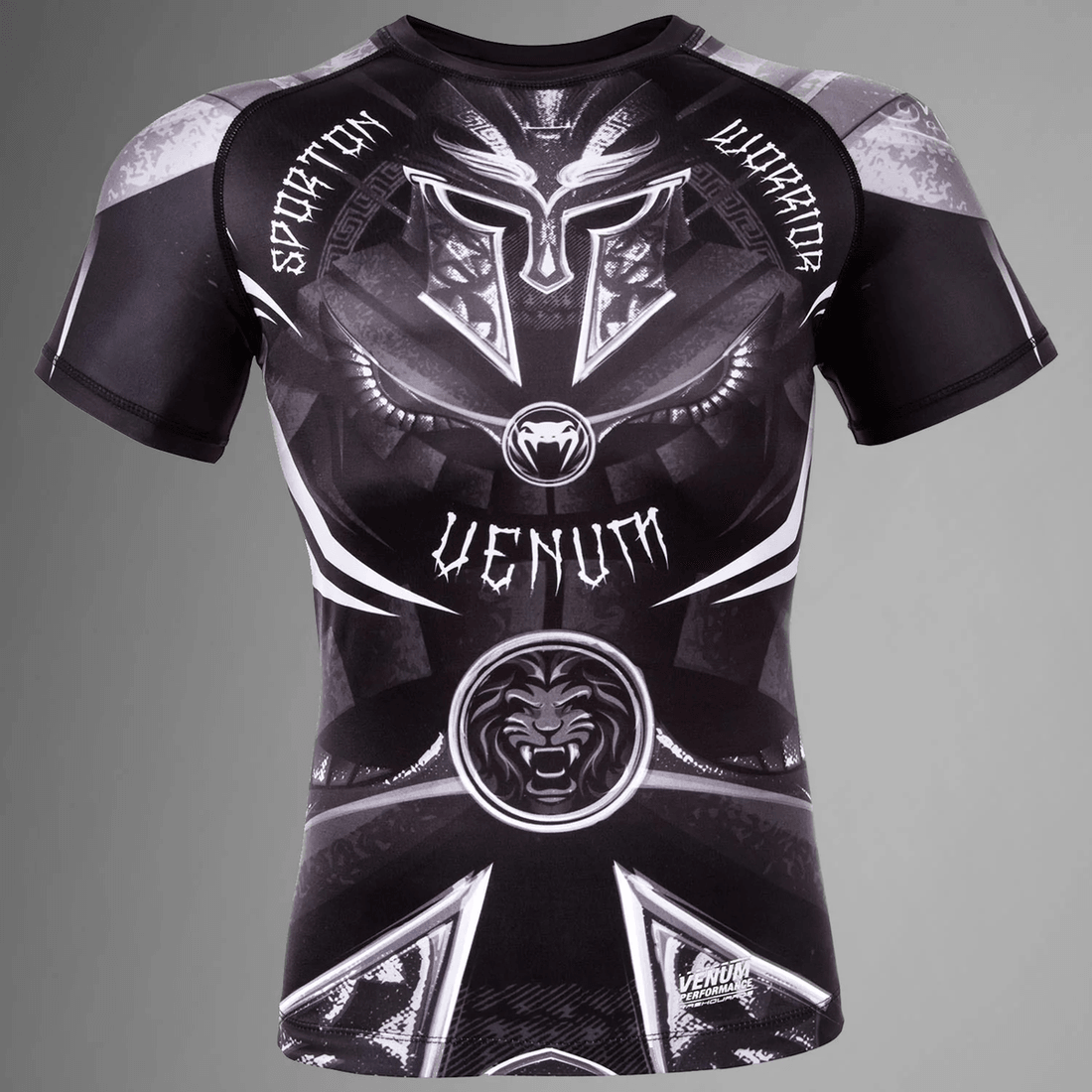 Venum Gladiator 3.0 Rashguard - Black/White - Short Sleeves