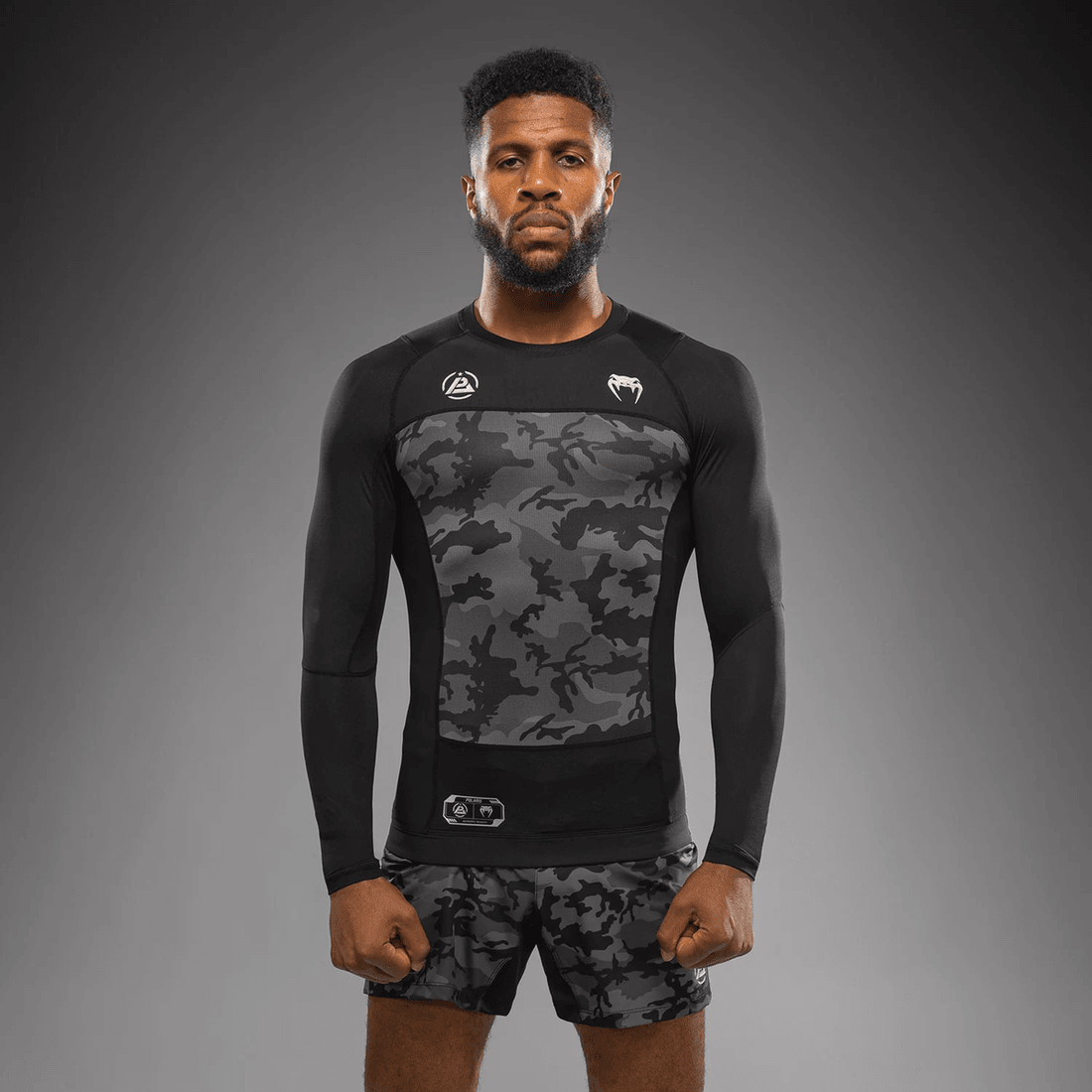 Venum X Polaris Camiseta De Manga Larga Rashguard - Negro/gris Tormenta