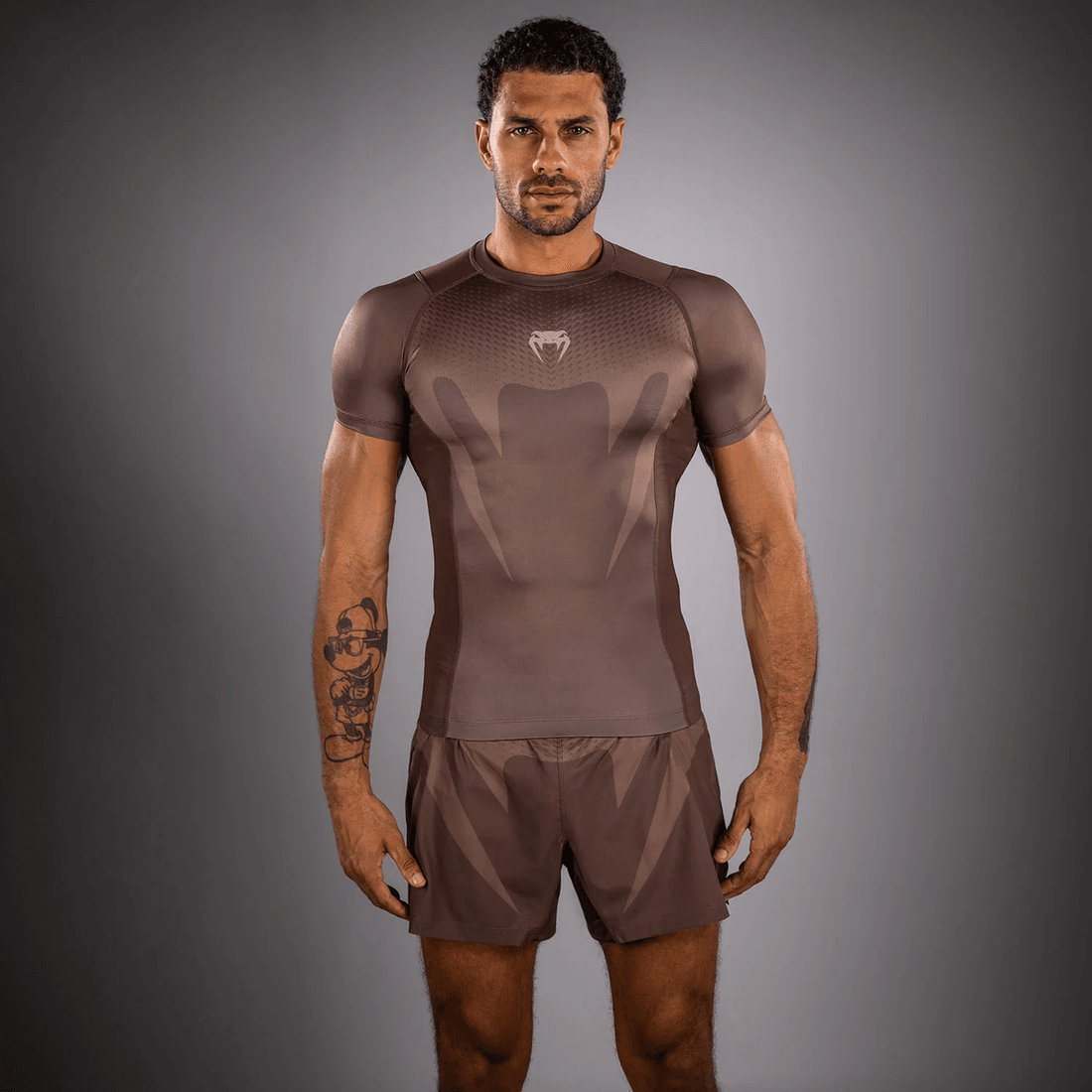Venum No Gi Rashguards - Chocolate Brown