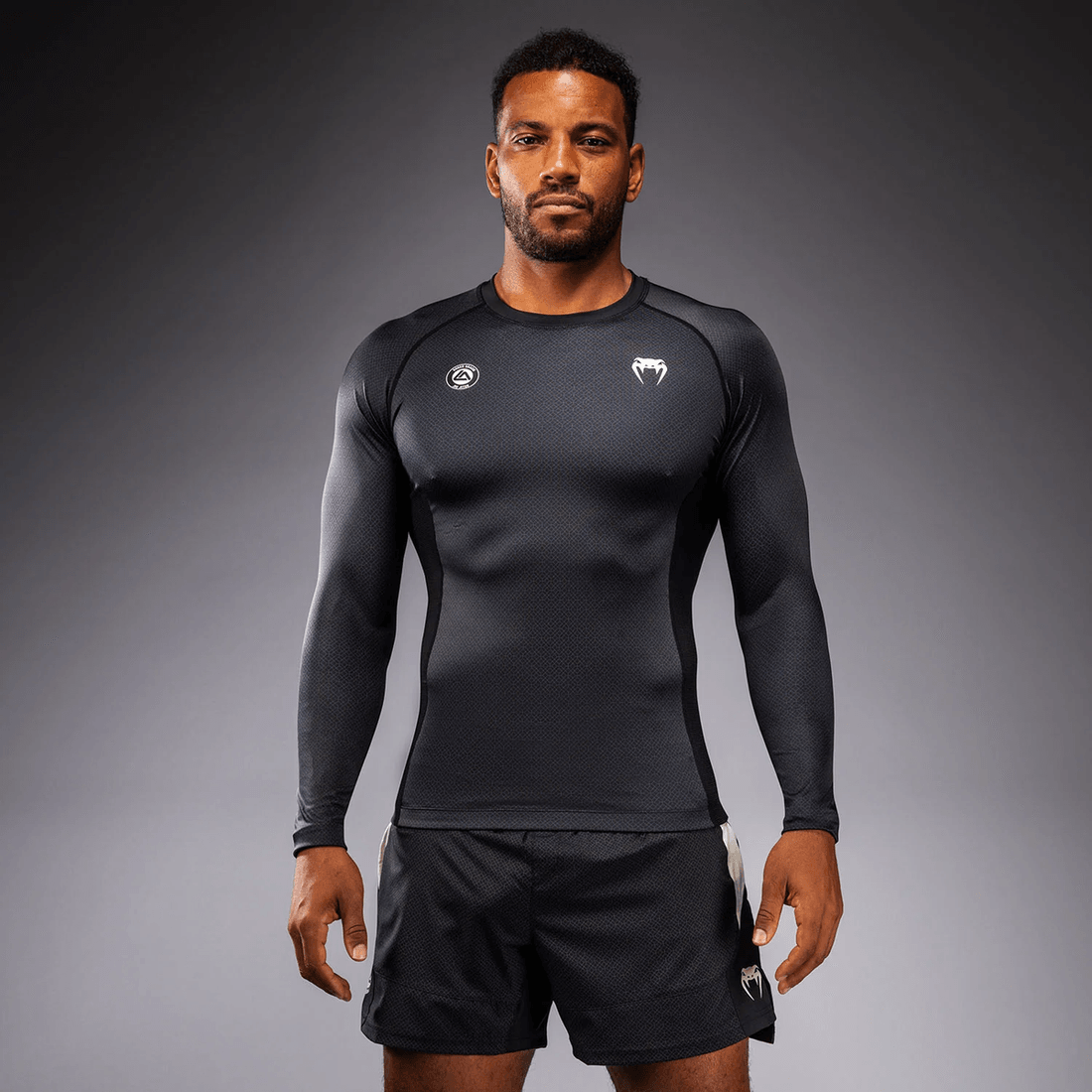 Venum x Roger Gracie Academy Long Sleeve Rashguard - Black