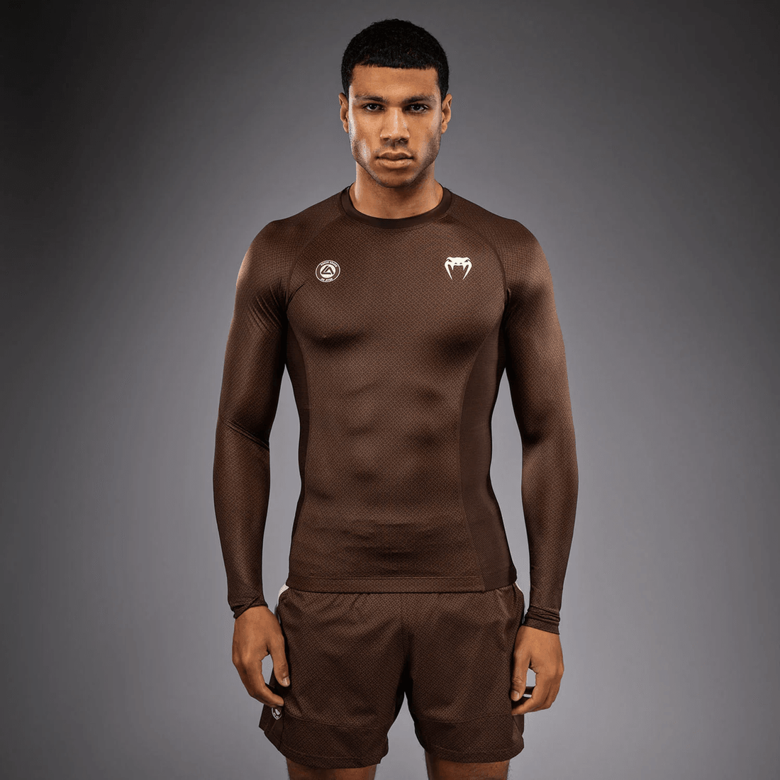 Venum X Roger Gracie Academy Rashguard De Manga Larga - Marrón Oscuro