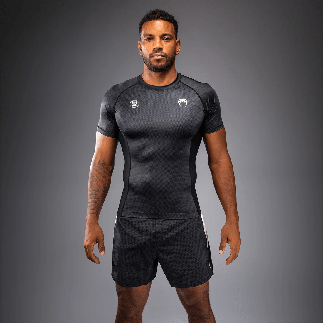 Venum x Roger Gracie Academy Short Sleeve Rashguard - Black