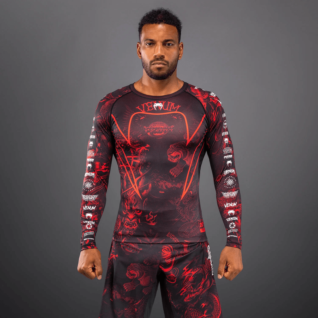Venum 20th Anniversary Long Sleeve Rashguard - Black/Red