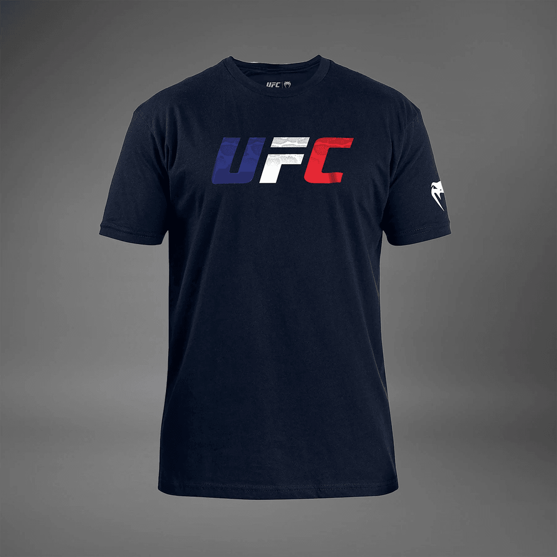 Men's UFC Unrivaled by Venum Navy Blue French Flag T-Shirt