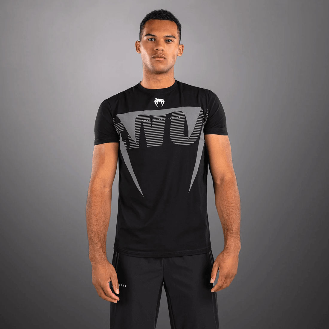 Venum Adrenaline T-Shirt - Black/Silver Grey