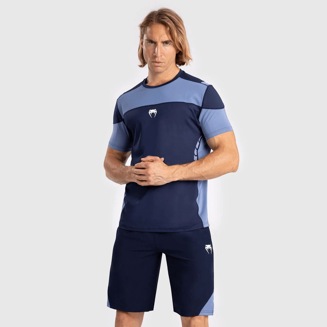 Venum Tempest Men's Dry-Tech T-Shirt - Navy Blue/Blue