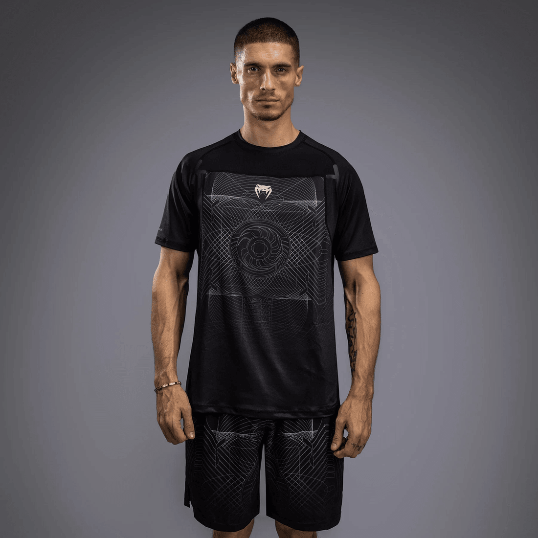 Venum G-Fit Air Men's Dry-Tech T-Shirt - Deep Black/Desert Sand