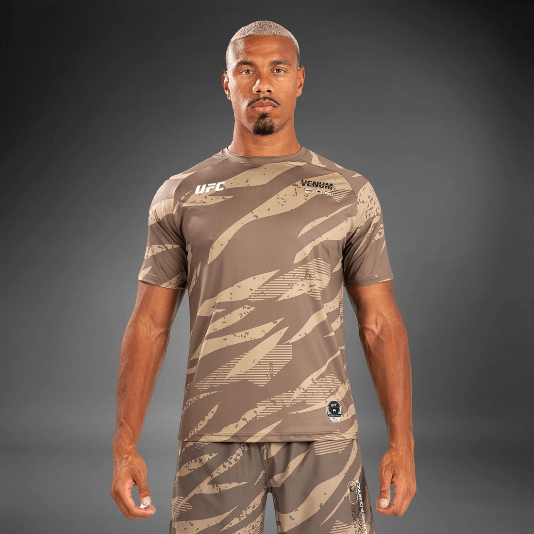 UFC Adrenaline by Venum Men's Fight Week Dry-Tech T-shirt - Desert Camo