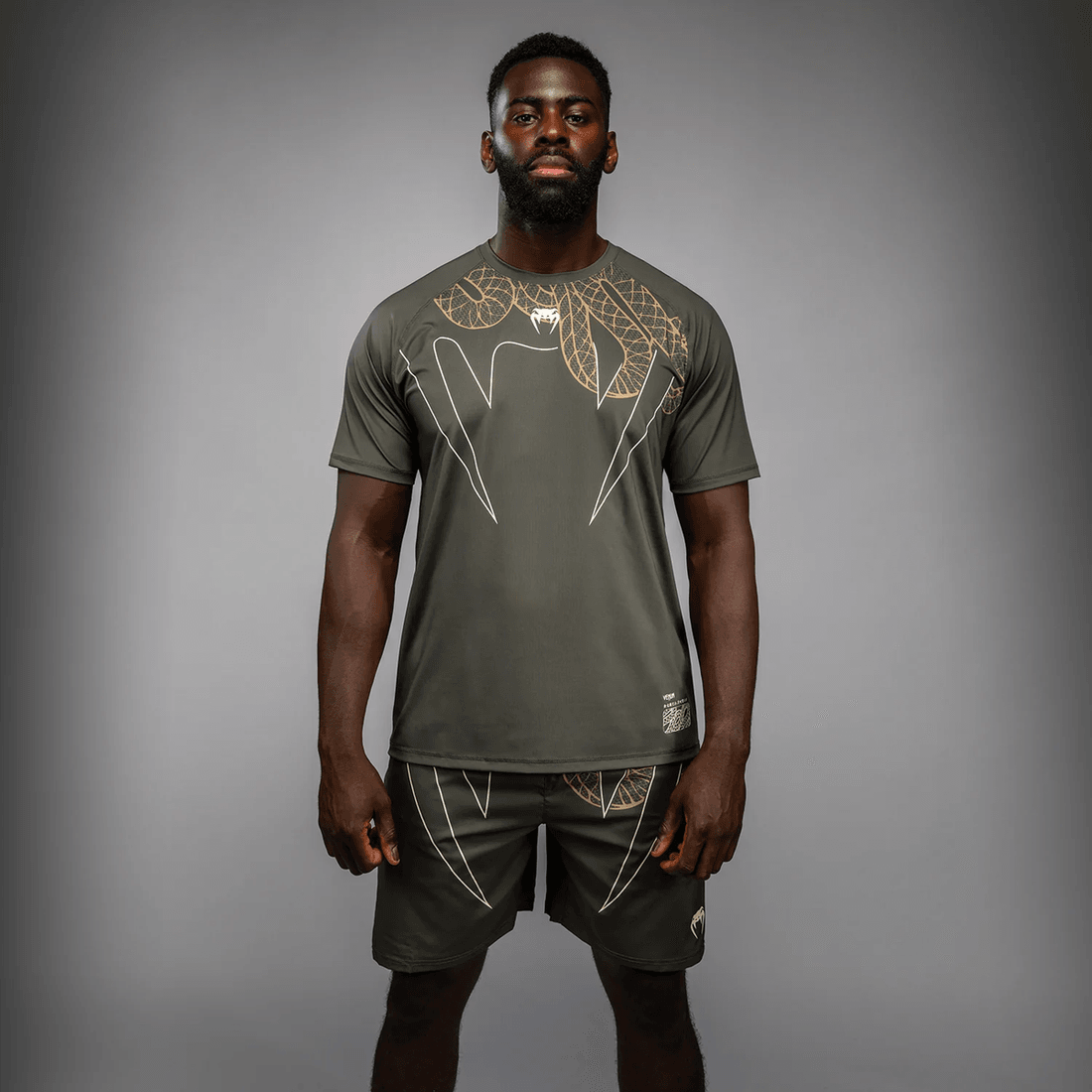 Venum Serpenti Dry Tech T-Shirt - Khaki/Bronze/Ivory