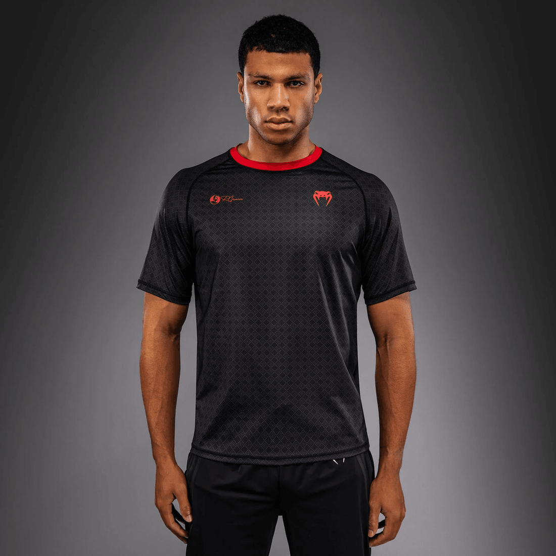 Venum x Roger Gracie Signature Dry Tech T-Shirt - Black/Red
