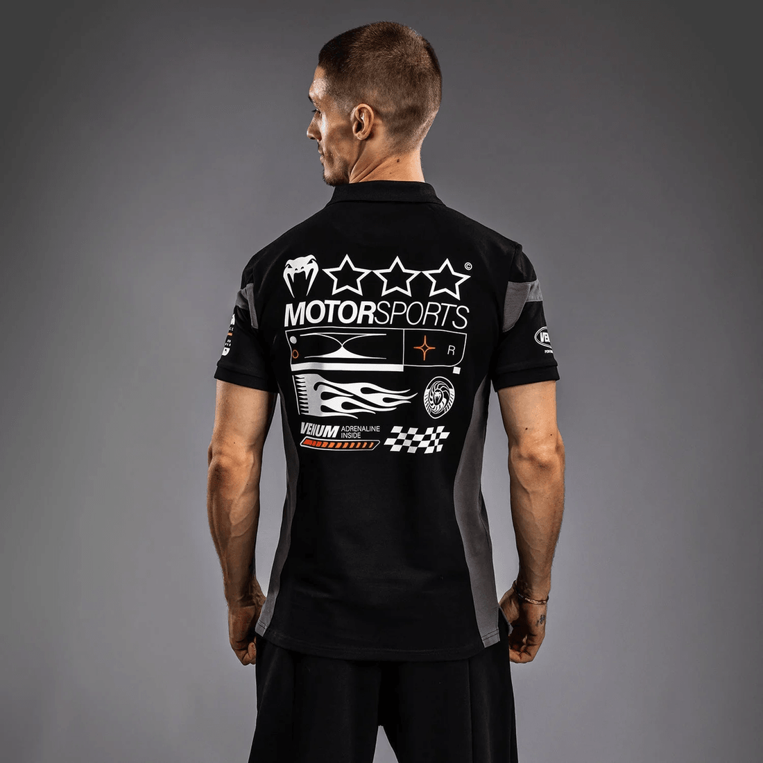 Venum Motorsport Cotton Polo - Deep Black