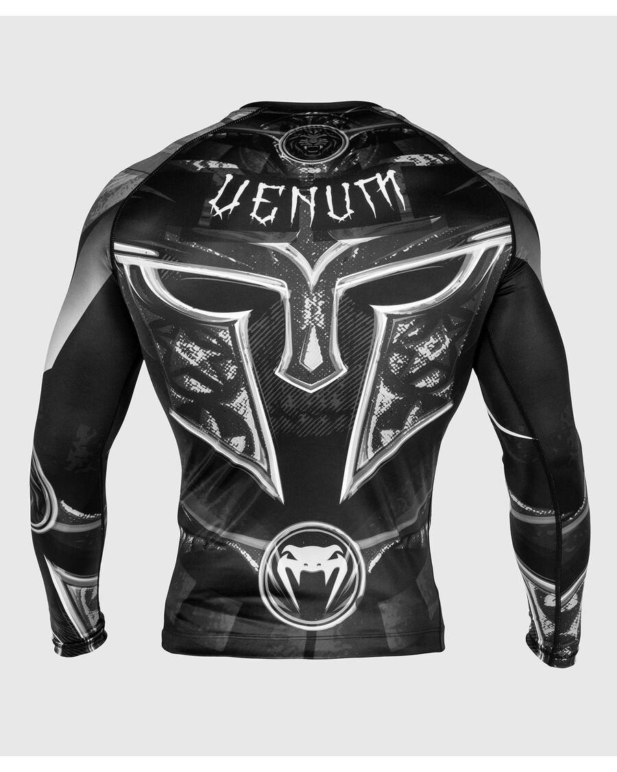 Rashguard Venum Gladiator 3.0 - Długie Rękawy - Czarno-biały