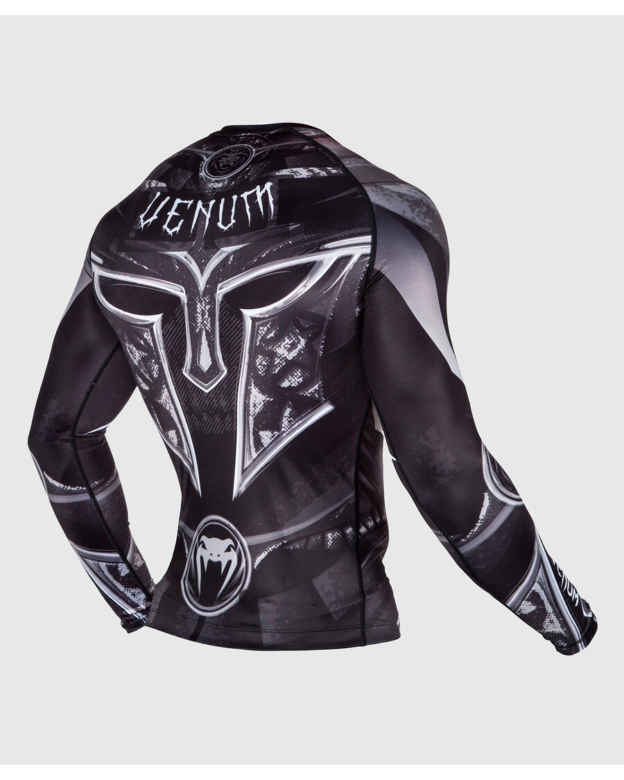 Rashguard Venum Gladiator 3.0 - Długie Rękawy - Czarno-biały