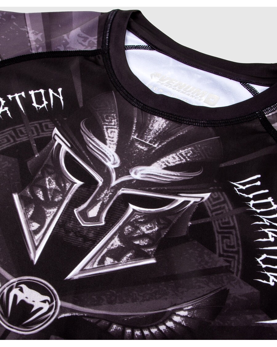 Rashguard Venum Gladiator 3.0 - Długie Rękawy - Czarno-biały