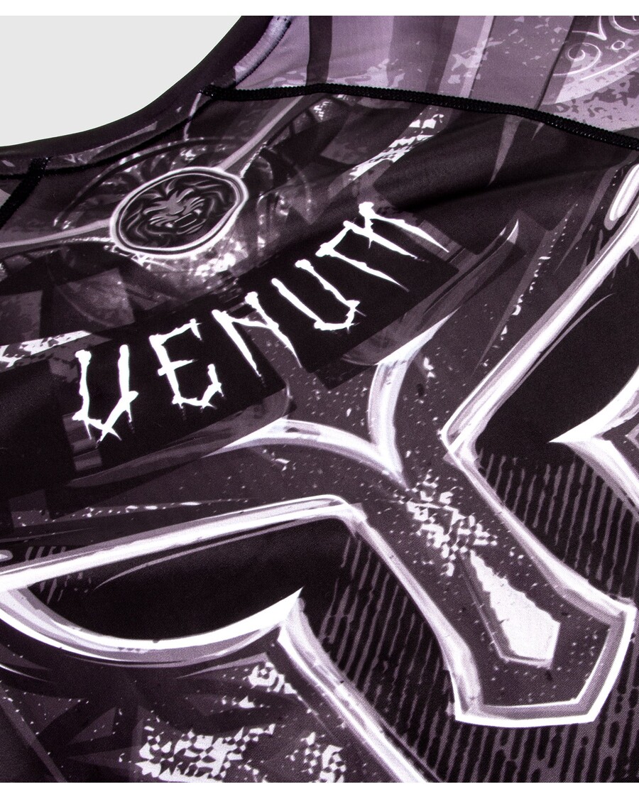 Rashguard Venum Gladiator 3.0 - Długie Rękawy - Czarno-biały